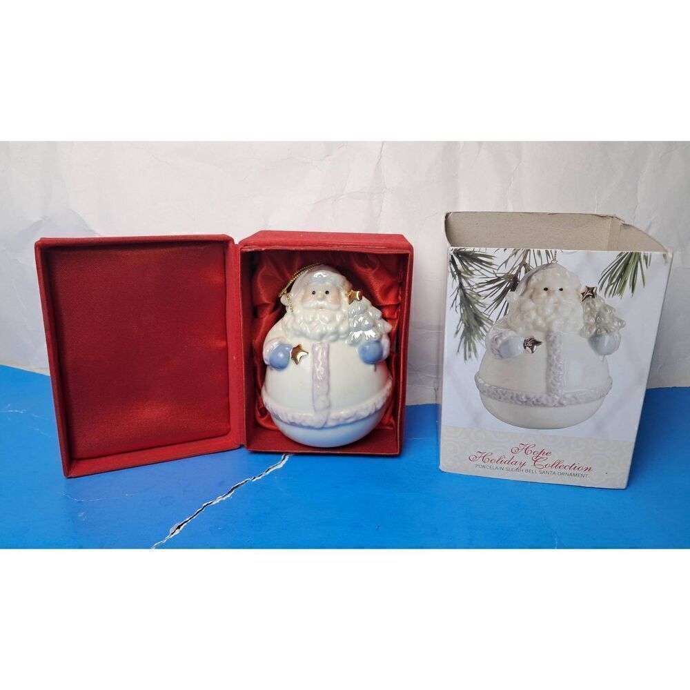 Formalities Braum Bros Santa Christmas Ornament w/ Box  Bell Hope Holiday Good